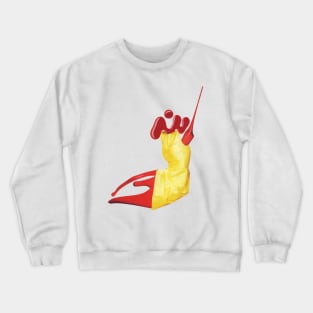 Red Nail Polish Girl Crewneck Sweatshirt